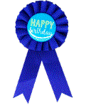 Happy Birthday Rosette Ribbon