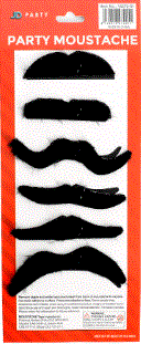Moustache Set Of 6 (Thick Black)