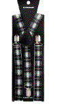 Dark Checkered Pattern Suspenders