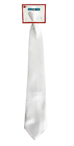 Plain White Long Tie