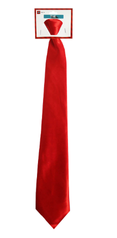 Plain Red Long Tie