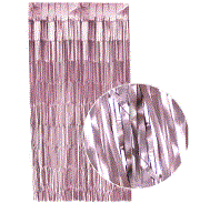 Matte Tinsel Metallic Shimmer Curtain Pink Gold