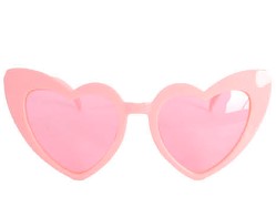 Pink Love Heart Party Glasses