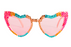Diamante Pink/Rainbow Heart Glasses