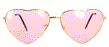 Love Heart Light Pink Party Glasses