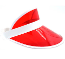 Perspex Visor Red with White Rim