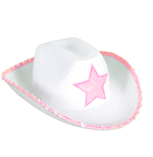 White Cowgirl Hat With Pink Star