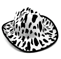 Cowboy Hat With Cow Print Pattern