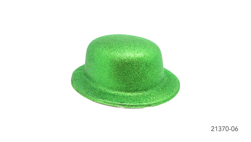 Green Gliiter Bowler Hat