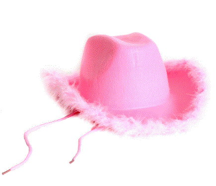Fluffy Pink Cowgirl Hat