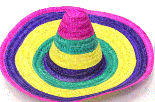 Mexian Sombrero Bright Stripes