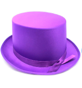 Satin Top Hat Purple
