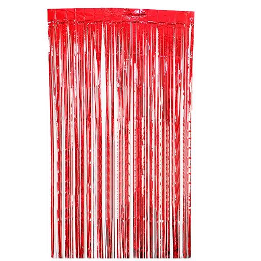 Red Foil Curtain 200 x 100cm