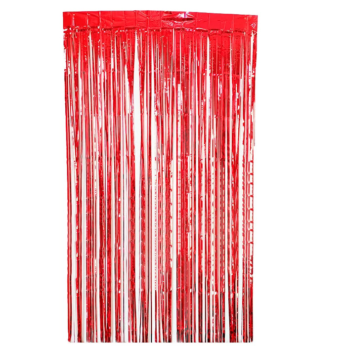Red Foil Curtain 200 x 100cm