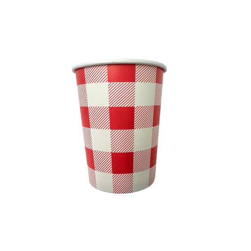 Red Gingham Cups 20 Pack  9 oz