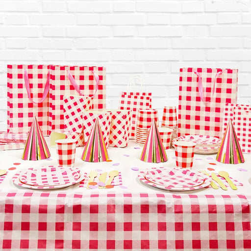 Red Gingham Table Cover