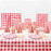 Red Gingham Cups 20 Pack  9 oz