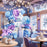 Blue and purple balloon garland kit styled party display