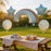 Blue Rainbow Happy Birthday Foil Balloon Set 5pcs