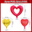 Red & Gold Love Heart Foil Balloon Set 5pcs