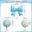 Blue Bow & Daisy Foil Balloon Set 5pcs