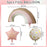 Pink Rainbow Happy Birthday Foil Balloon Set 5pcs