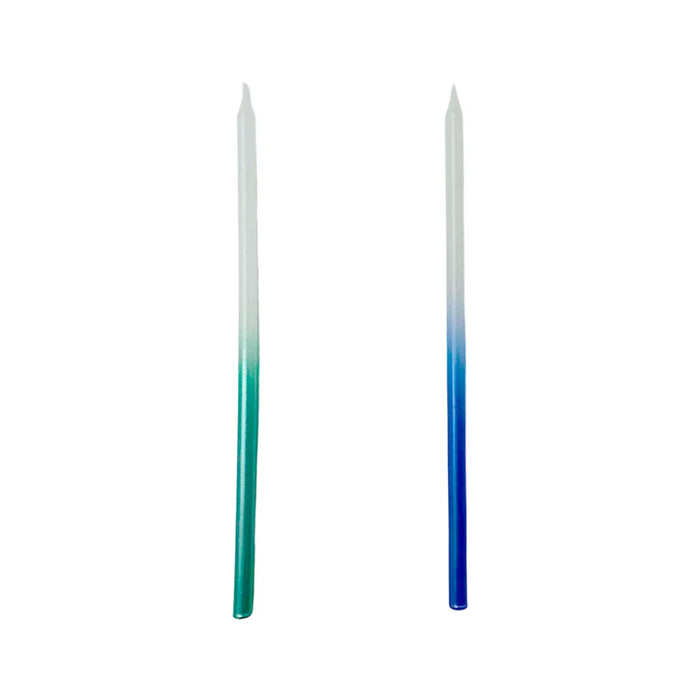 Blue Gradient Candles 12 Pieces 15cm