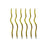 Metallic Gold Curved Birthday Candles 6 Pack