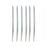 Metallic Silver Candles 6 Pack