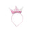 Princess crown glitter headband product shot on white background