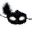 Carnival Mask Plastic , Black