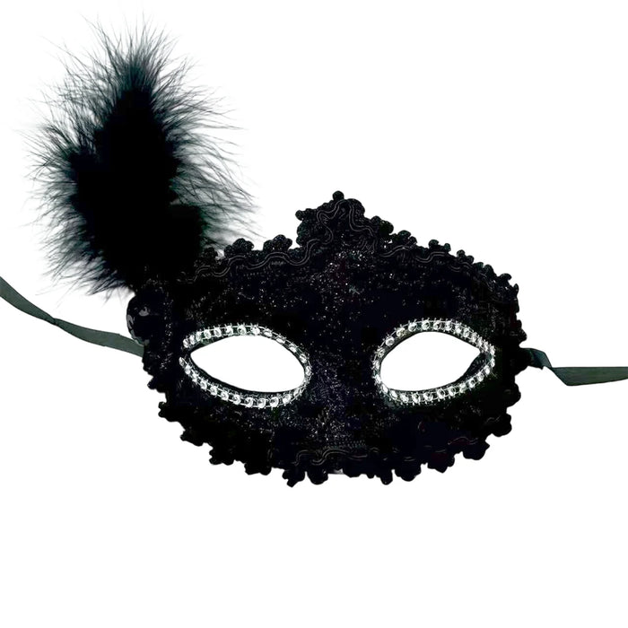Carnival Mask Plastic , Black