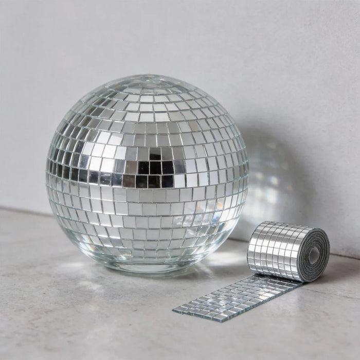 4cm Disco Mirror Tile Stickers Roll