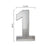 Silver disco mirror number 1 freestanding display