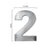Silver disco mirror number 2 size diagram 20cm x 12.5cm