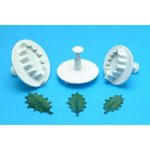 Holly Leaves Plunger Cutter (3 Pc Set)