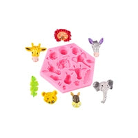 Jungle Animal Faces Silicone Mould
