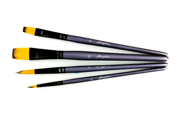 Premium Paint Brush Set 005 4 Taklon Brushes