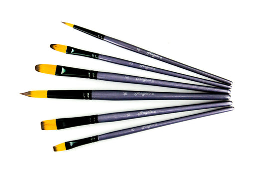 Premium Paint Brush Set 007 6 Taklon Brushes