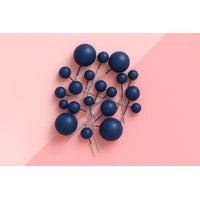 Royal Blue Matte Ball Toppers 20Pcs