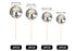 Disco Ball Set of 8Pcs with Sticks 3cm, 4cm, 5cm, 6cm"