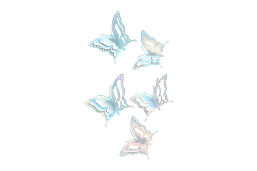 Metallic Silver Butterfly Topper Pack Of 20