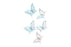 Metallic Silver Butterfly Topper Pack Of 20