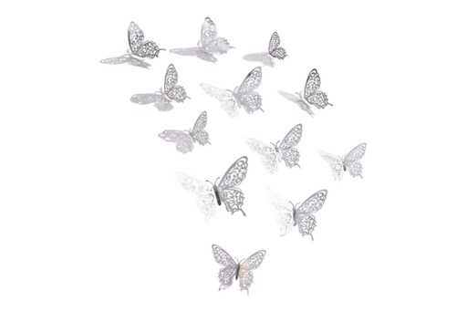Metallic Rainbow Butterfly Topper Pack Of 20