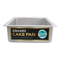 7 Inch x 7 Inch Square 3 Inch Deep Cake Pan Iconic Cake Art