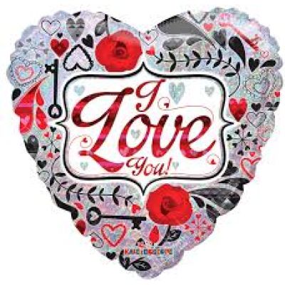 I Love You Heart Shape Foil  Foil 18'