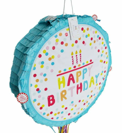 Polka Dot Happy Birthday Pinata