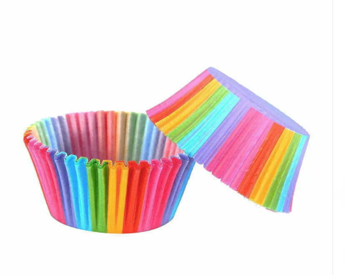 Rainbow Baking Cups 100pk
