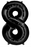 16'' Black Foil Balloon Number 8