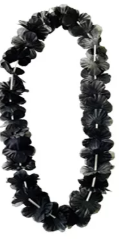 Small Petal Lei - Black